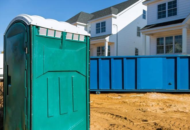 work site bathroom solutions in the form of porta potties